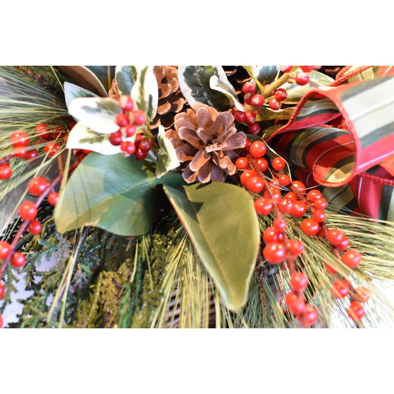 28" Faux Outdoor Red Berry Stem