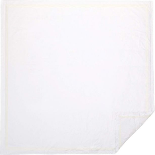 400TC Cotton Triple Edge Embroidery Sateen Solid Duvet Cover Set