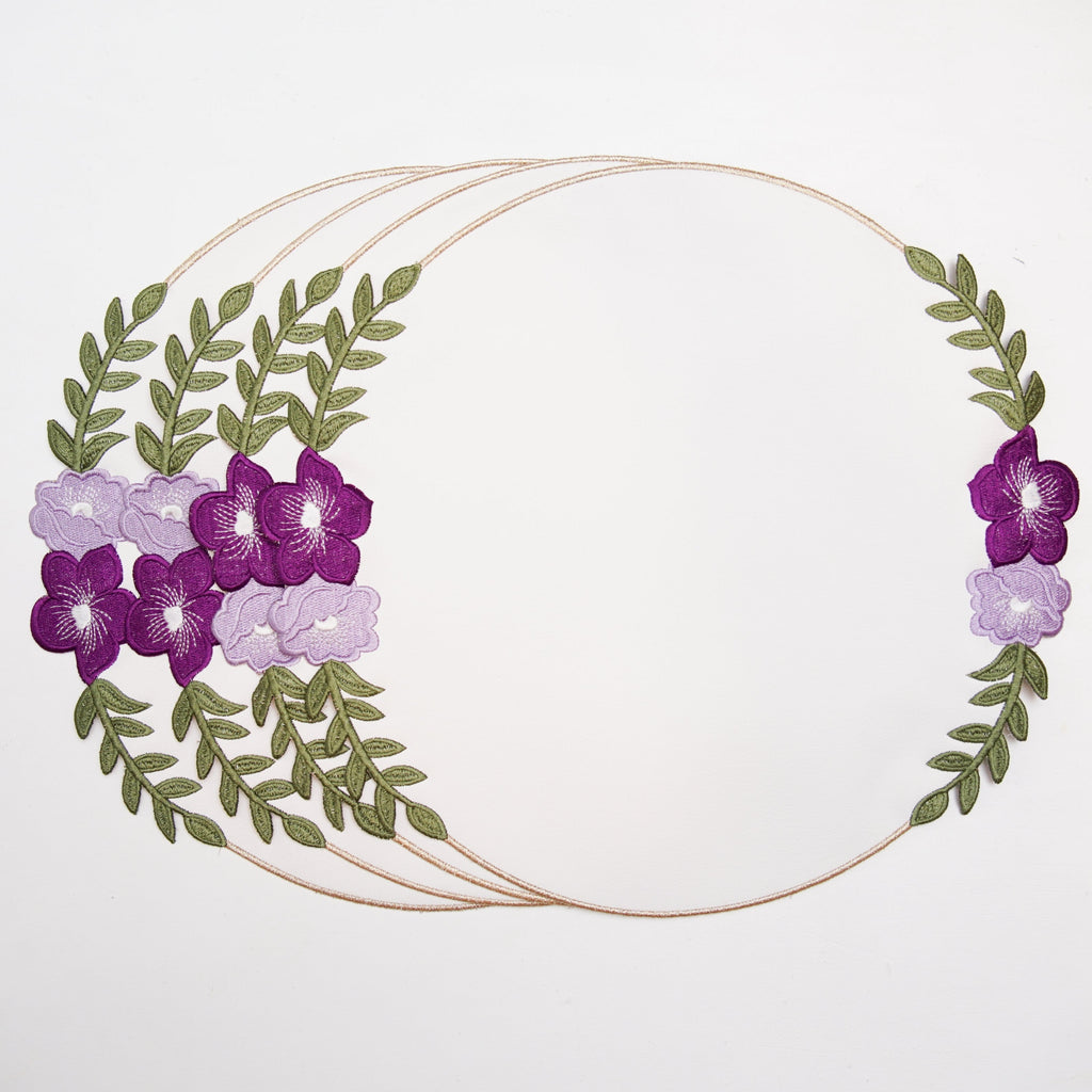 JASMINE WHITE ROUND FAUX LEATHER PLACEMAT (Set Of 4)