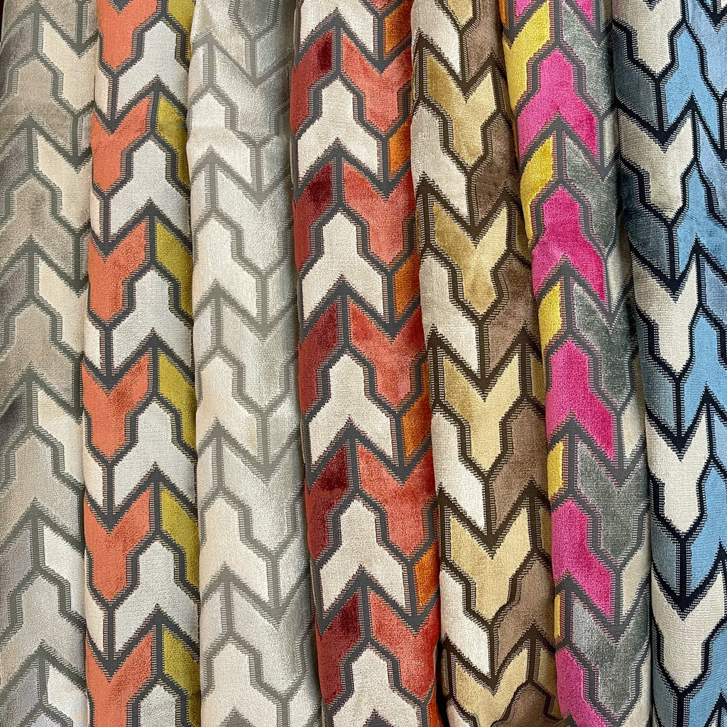 JEFFERSON - MODERN GEOMETRIC PATTERN UPHOLSTERY FABRIC BY THE YARD