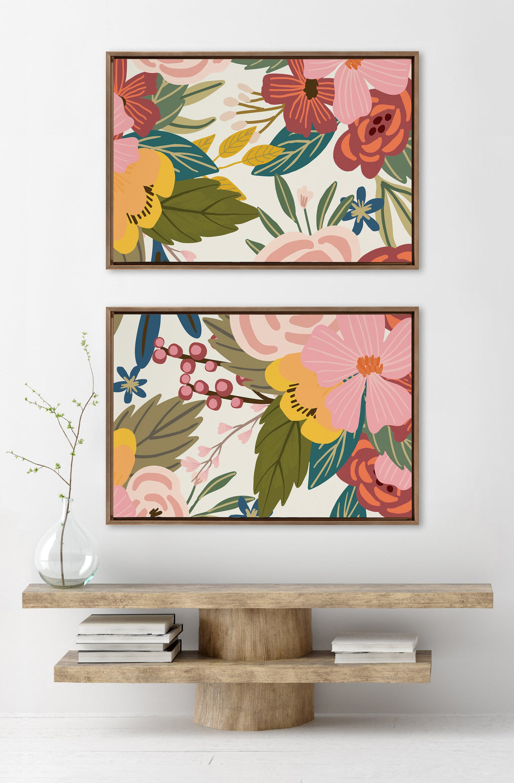 Sylvie Softly 1 and 2 Framed Canvas Art Set by Mia Charro