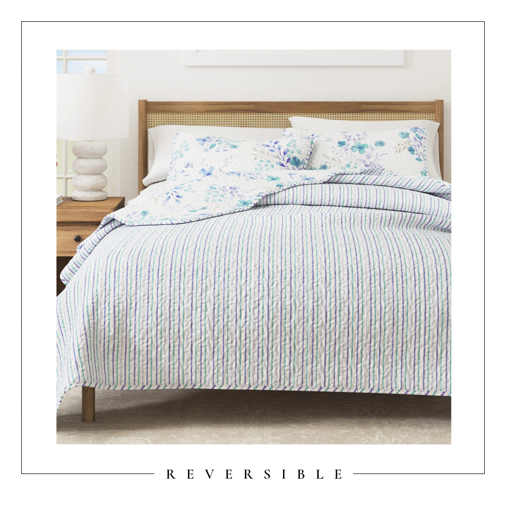 April Morning Floral Quilt Set