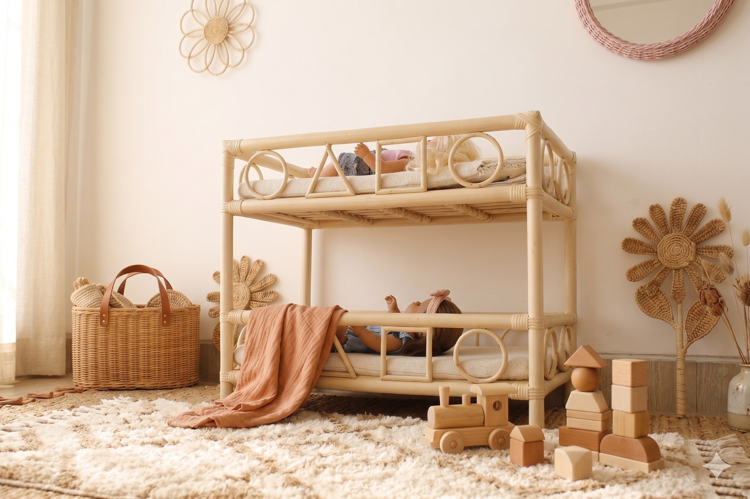 Solstice Rattan Doll Bunk Bed