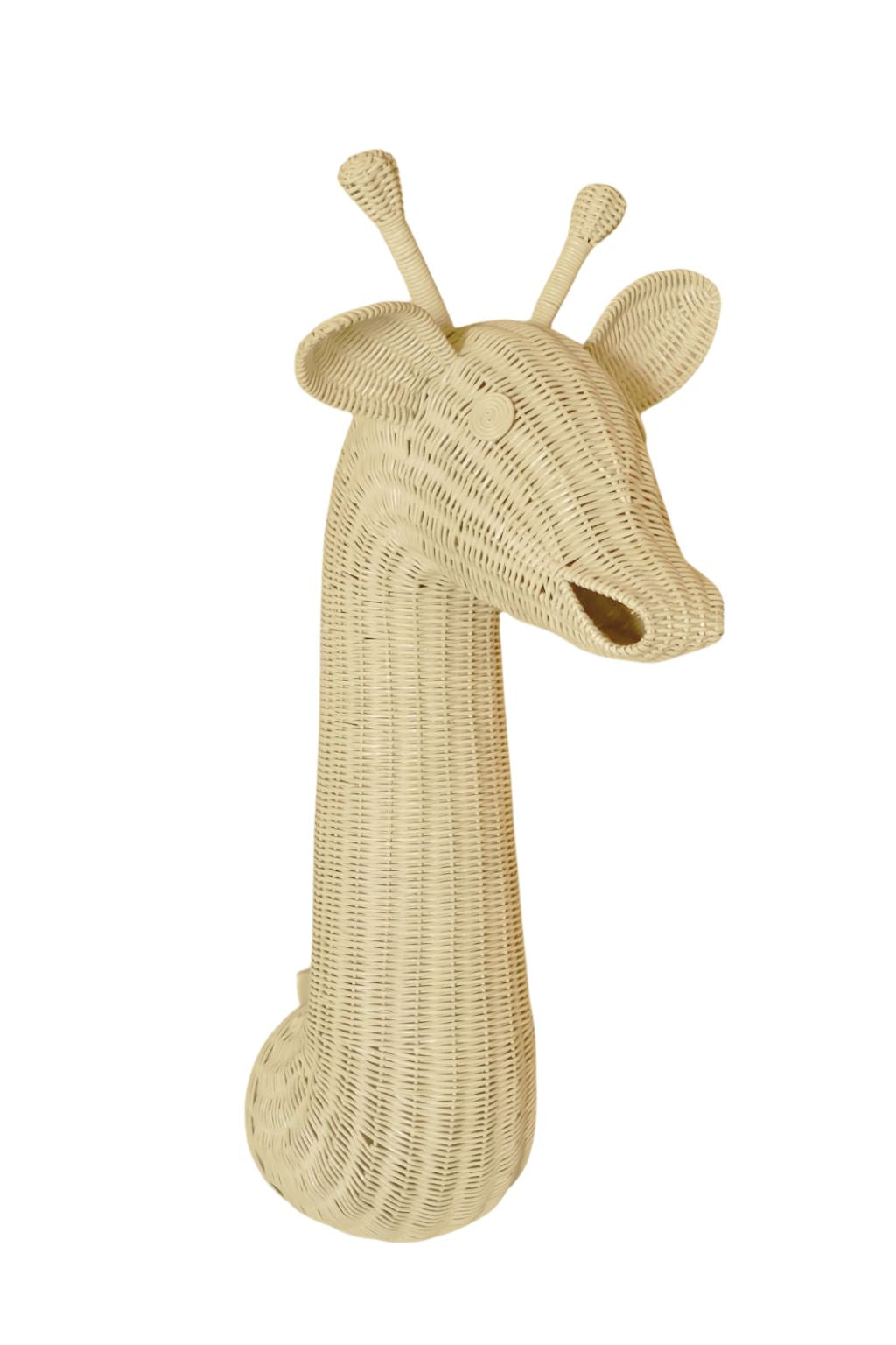 Natural & White Rattan Giraffe Wall Decor