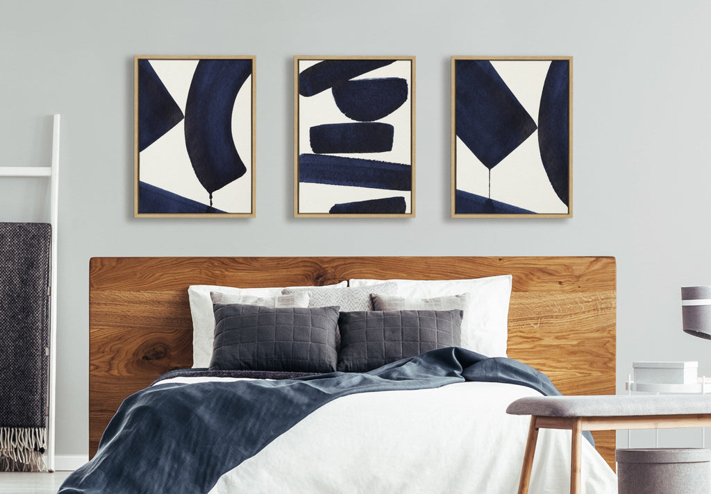 Sylvie Japandi 3, Japandi 26 and Japandi 4 Framed Canvas Set by Rocket Jack