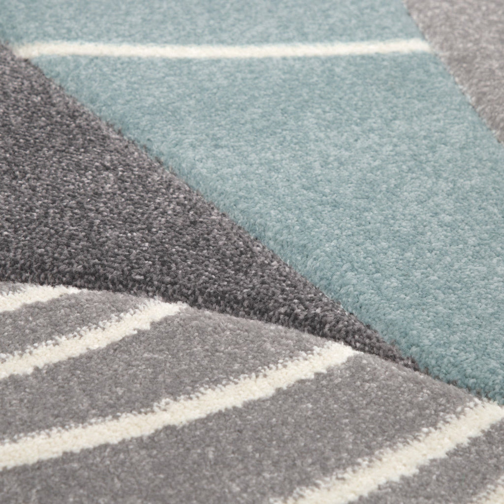 Cosmo Mountains Nursery Rug — Pastel Blue