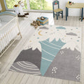 Cosmo Mountains Nursery Rug — Pastel Blue