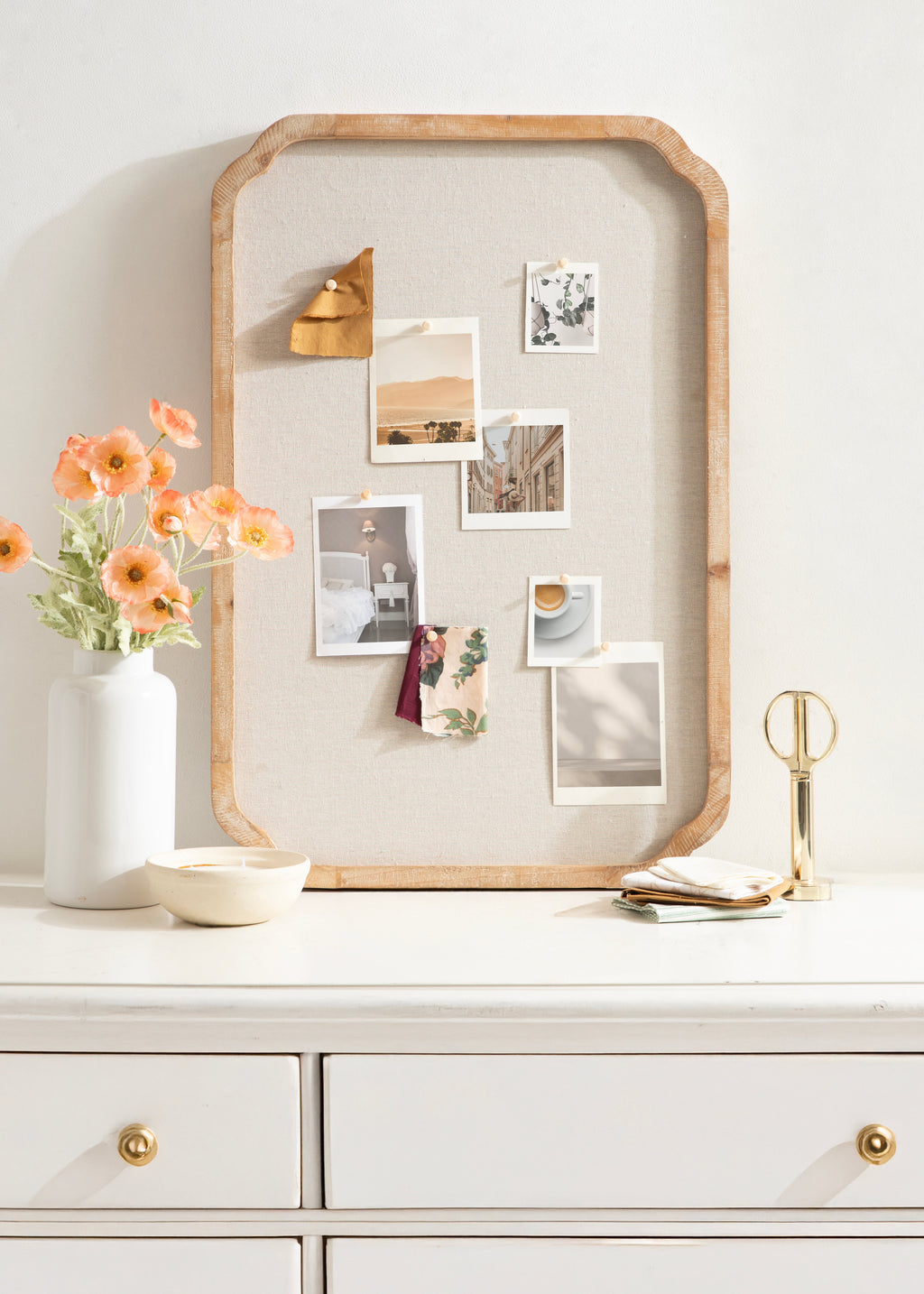 Marston Scalloped Fabric Pinboard