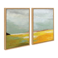 Sylvie Golden Root Lake I and II Framed Canvas Art Set by Nikita Jariwala