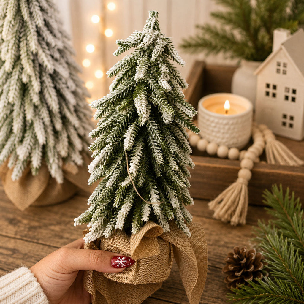 Flocked Mini Christmas Trees