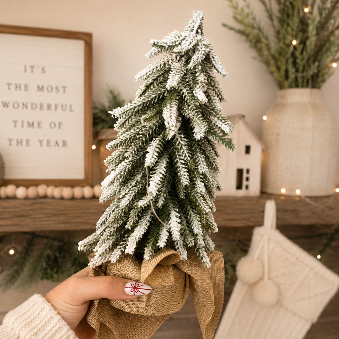 Flocked Mini Christmas Trees