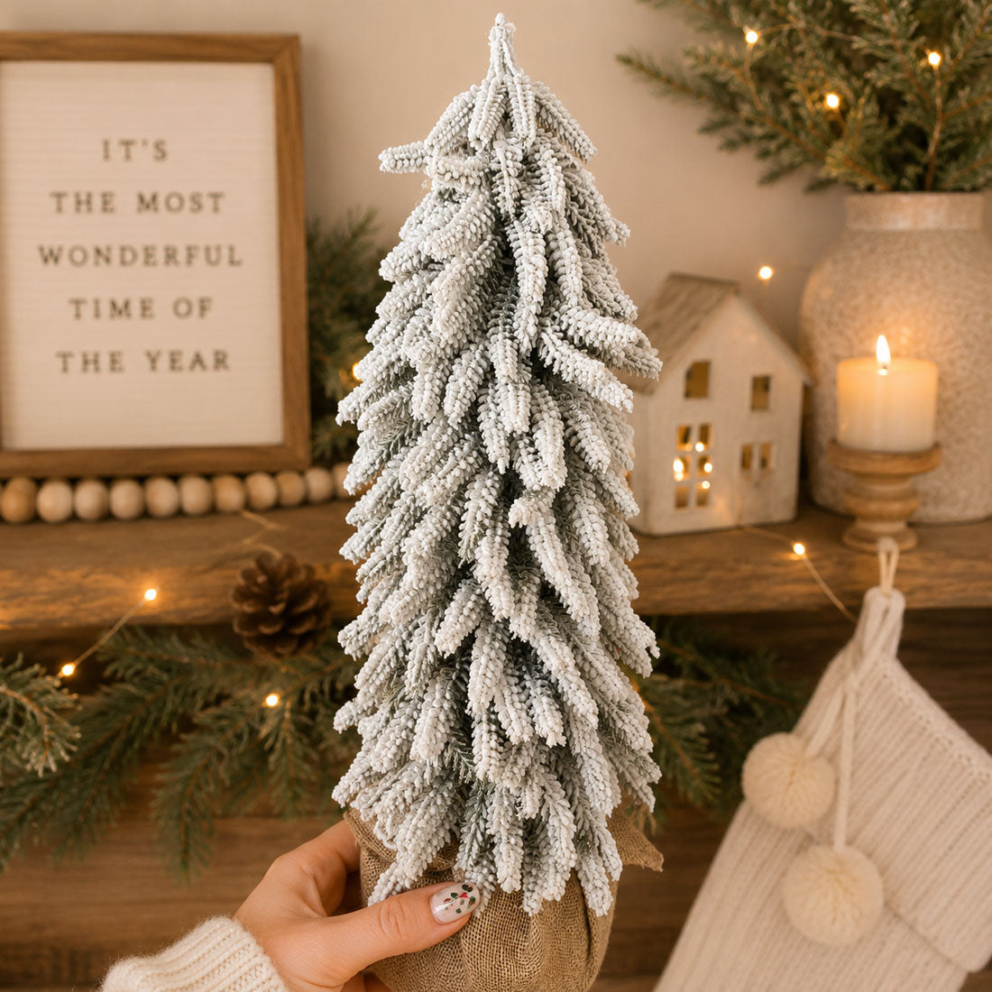 Flocked Mini Christmas Trees