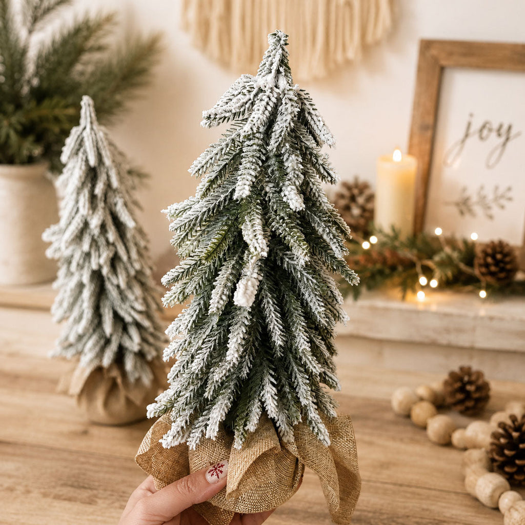 Flocked Mini Christmas Trees