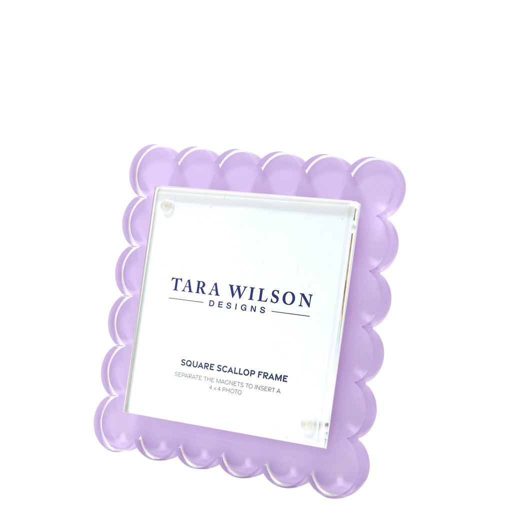 Lavender Acrylic Square Scallop Frame
