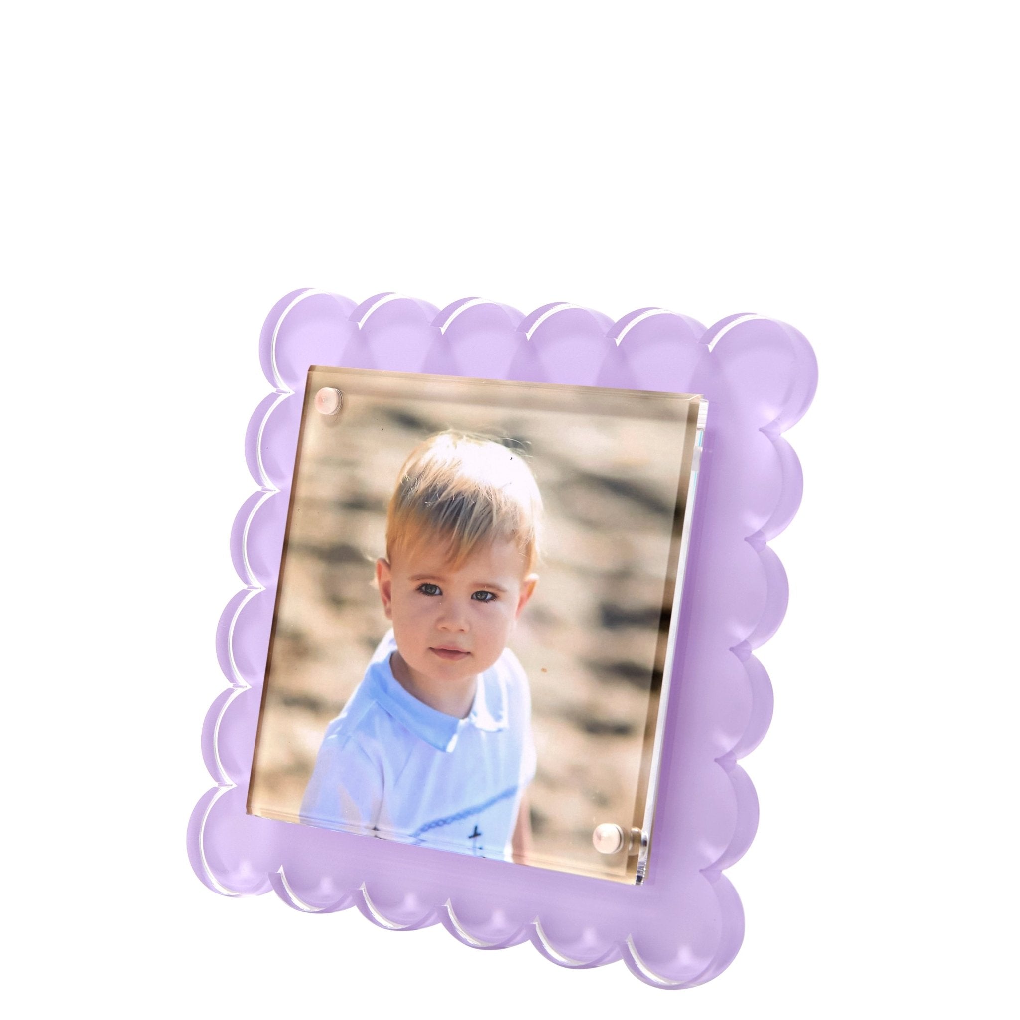Lavender Acrylic Square Scallop Frame