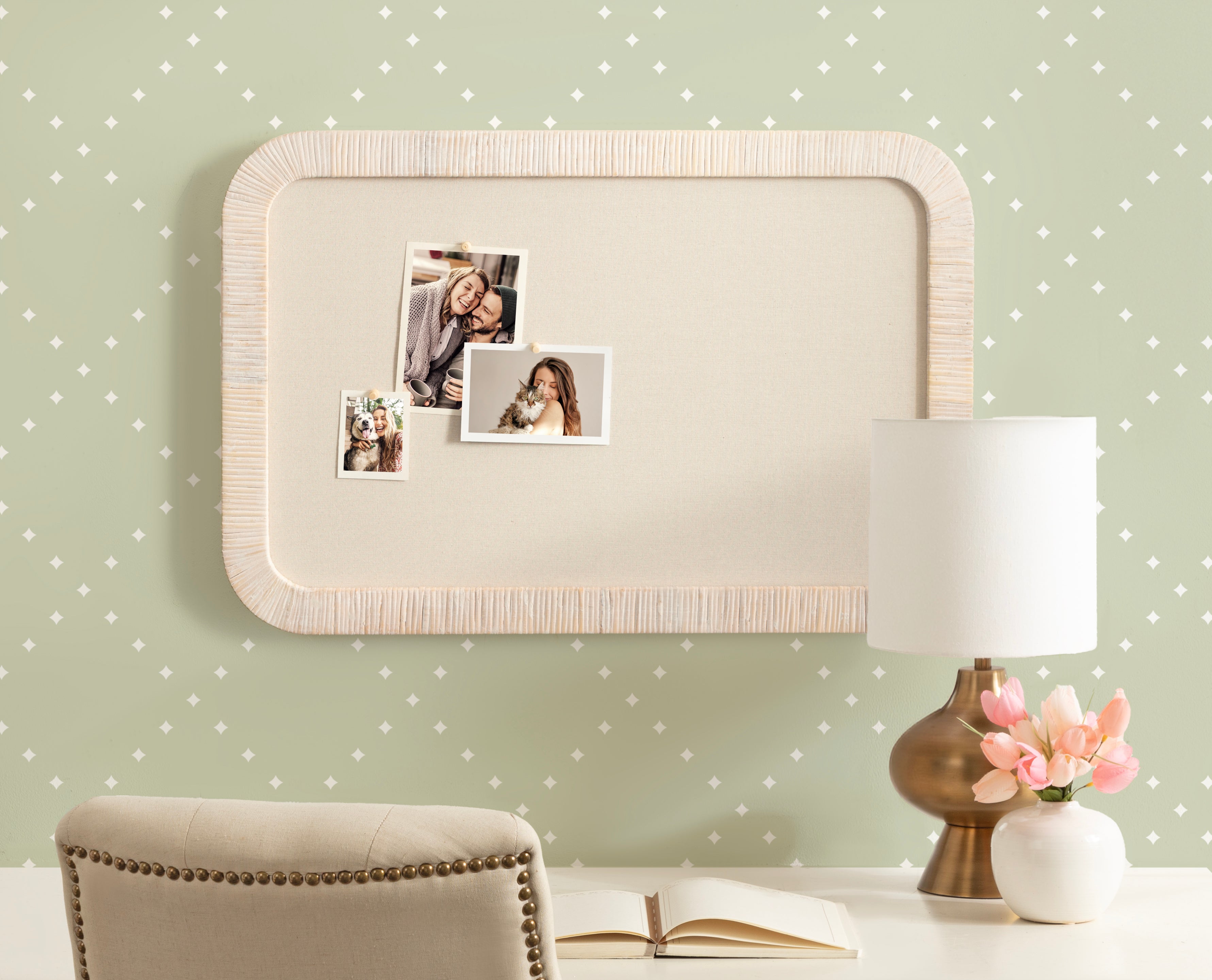 Rahfy Framed Fabric Pinboard