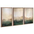 Sylvie Green Mountain Abstract I, II and III Framed Canvas Art Set by Amy Lighthall