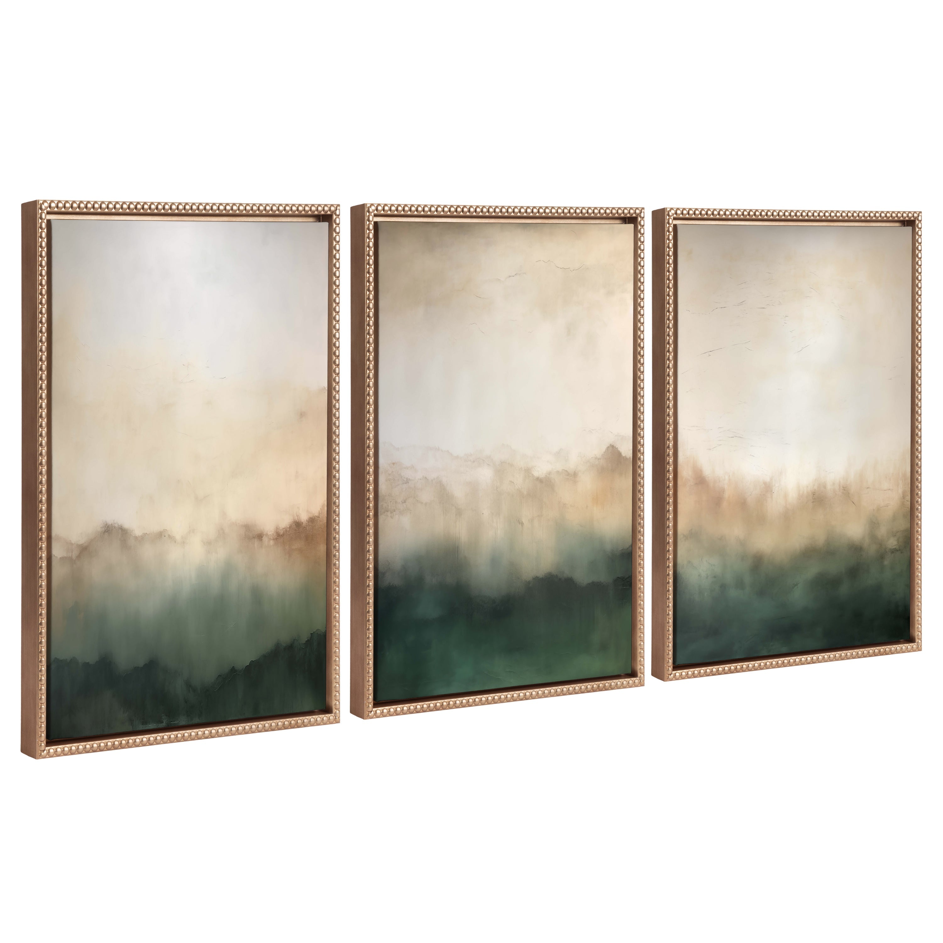 Sylvie Green Mountain Abstract I, II and III Framed Canvas Art Set by Amy Lighthall