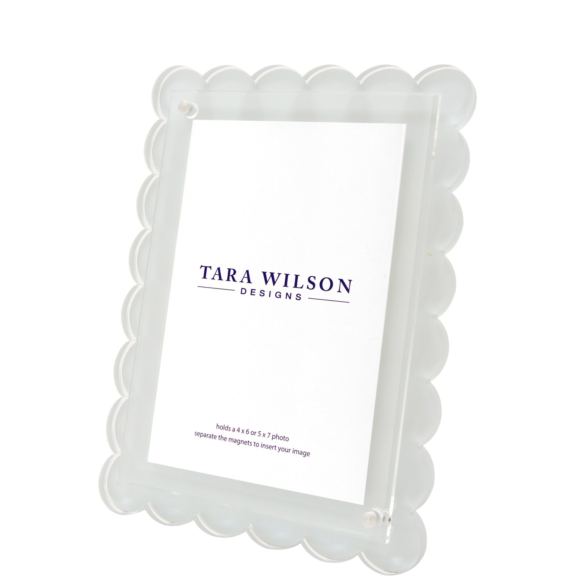 Light Grey Acrylic Scallop Frame