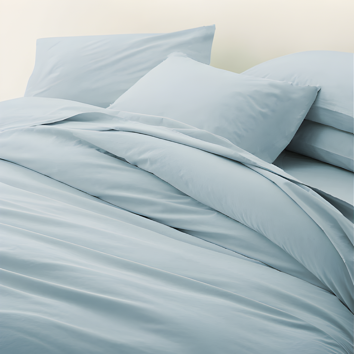 200TC Cotton Percale Solid Duvet Cover Set