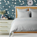 Light Grey 400TC Cotton Small Scallop Embroidery Duvet Cover Set