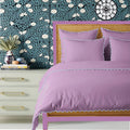 Lilac 400TC Cotton Small Scallop Embroidery Duvet Cover Set