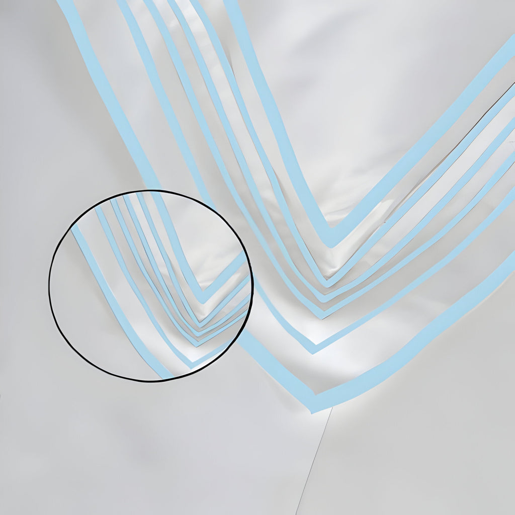 Smart Border 400TC Cotton Embroidery Sateen Solid Duvet Cover Set