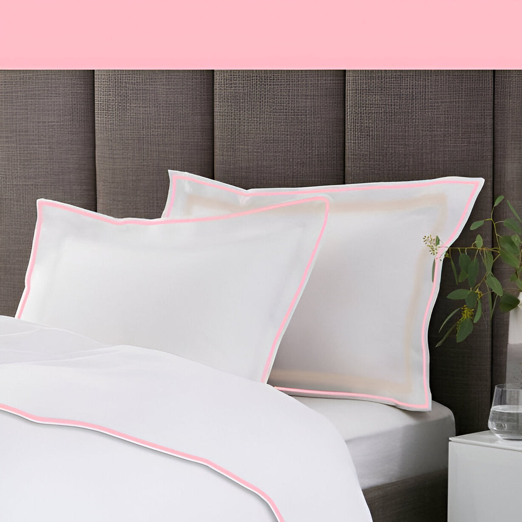 400TC Embroidery Cotton Sateen Solid Duvet Cover Set