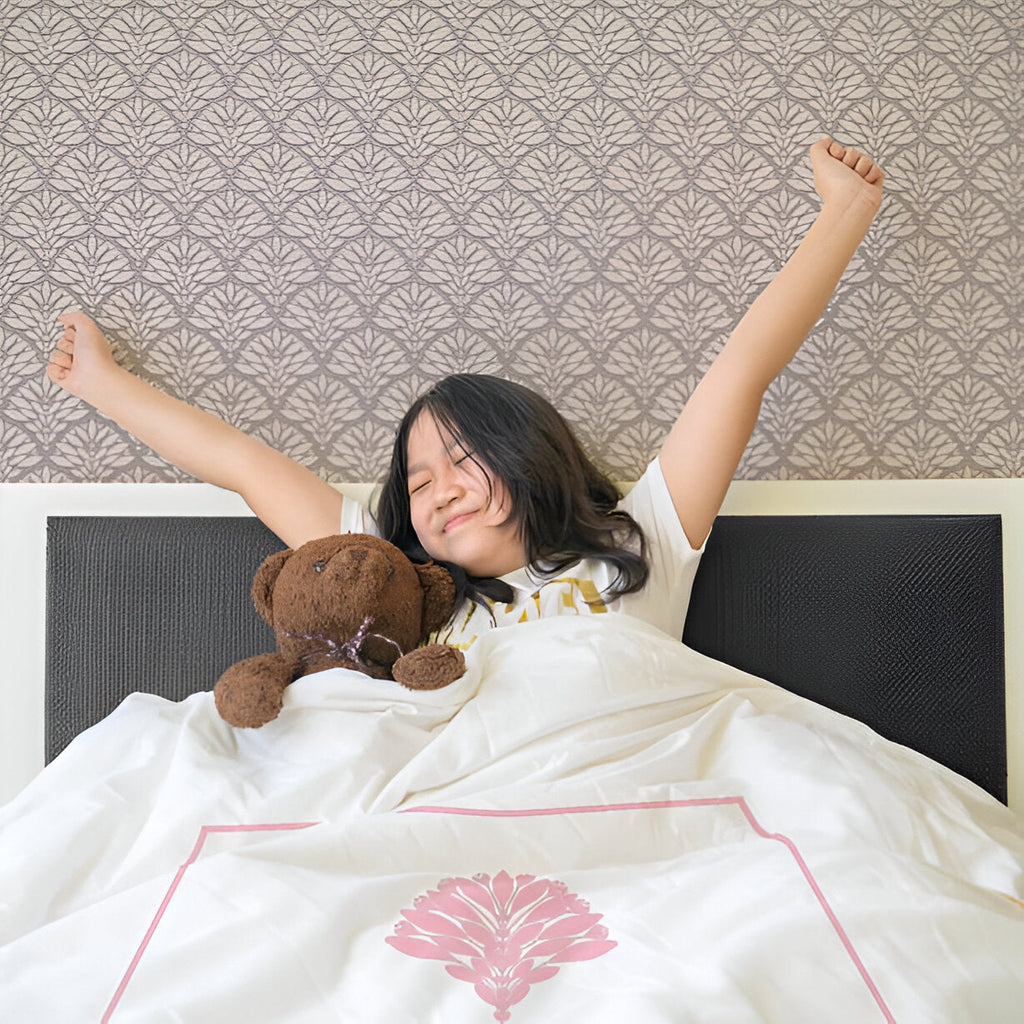 Leafy Embroidered Cotton Sateen Duvet Cover Set