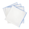 Linen Napkins With Blue Stitch Edges, Set of 4