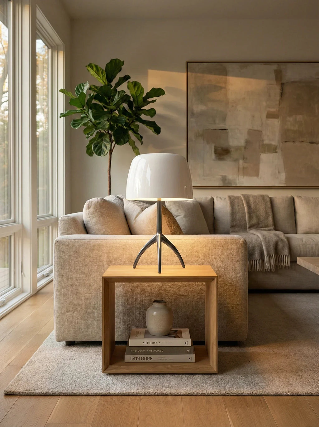 Lumiere Sculptural Glass Table Lamp