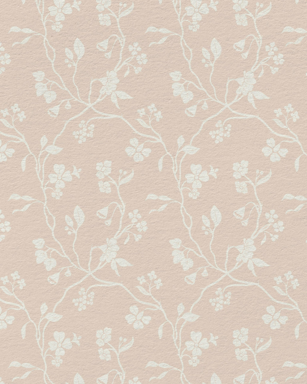 Lunaria Vine Wallpaper in Rose Bisque