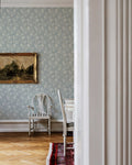 Lunaria Vine Wallpaper in Silver Mist