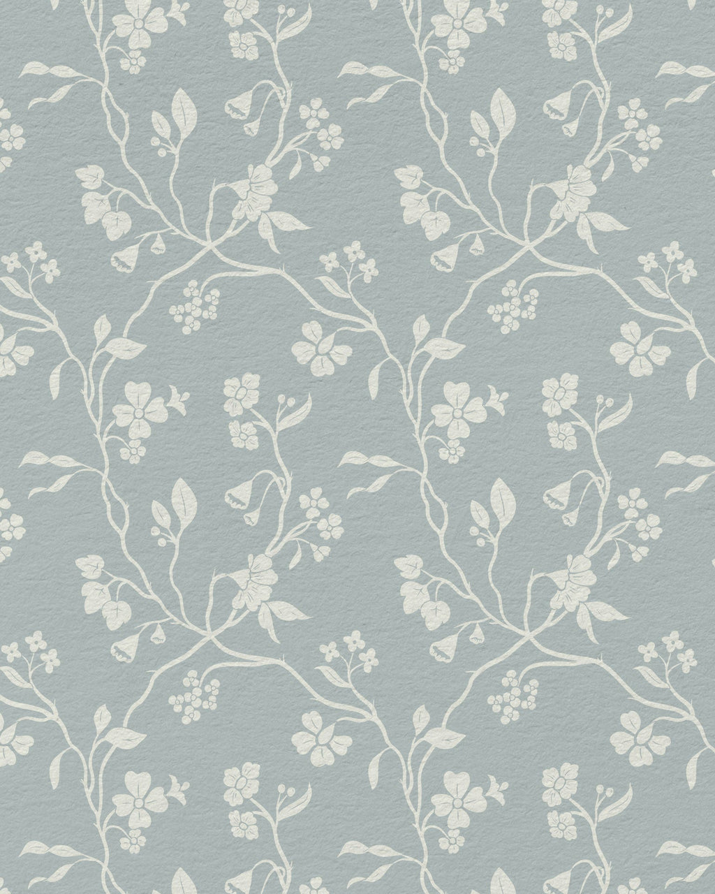 Lunaria Vine Wallpaper in Silver Mist