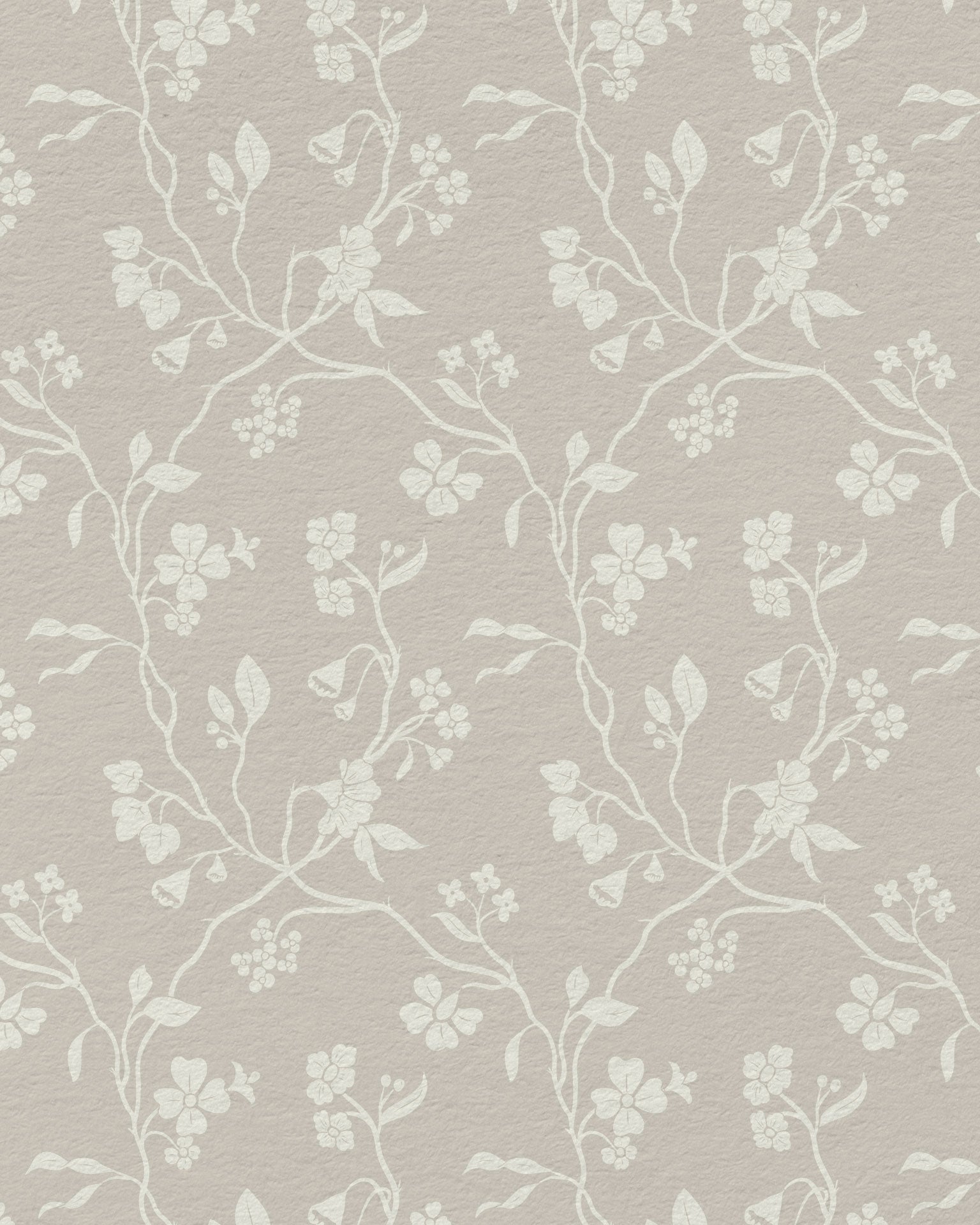 Lunaria Vine Wallpaper in Weathered Clay