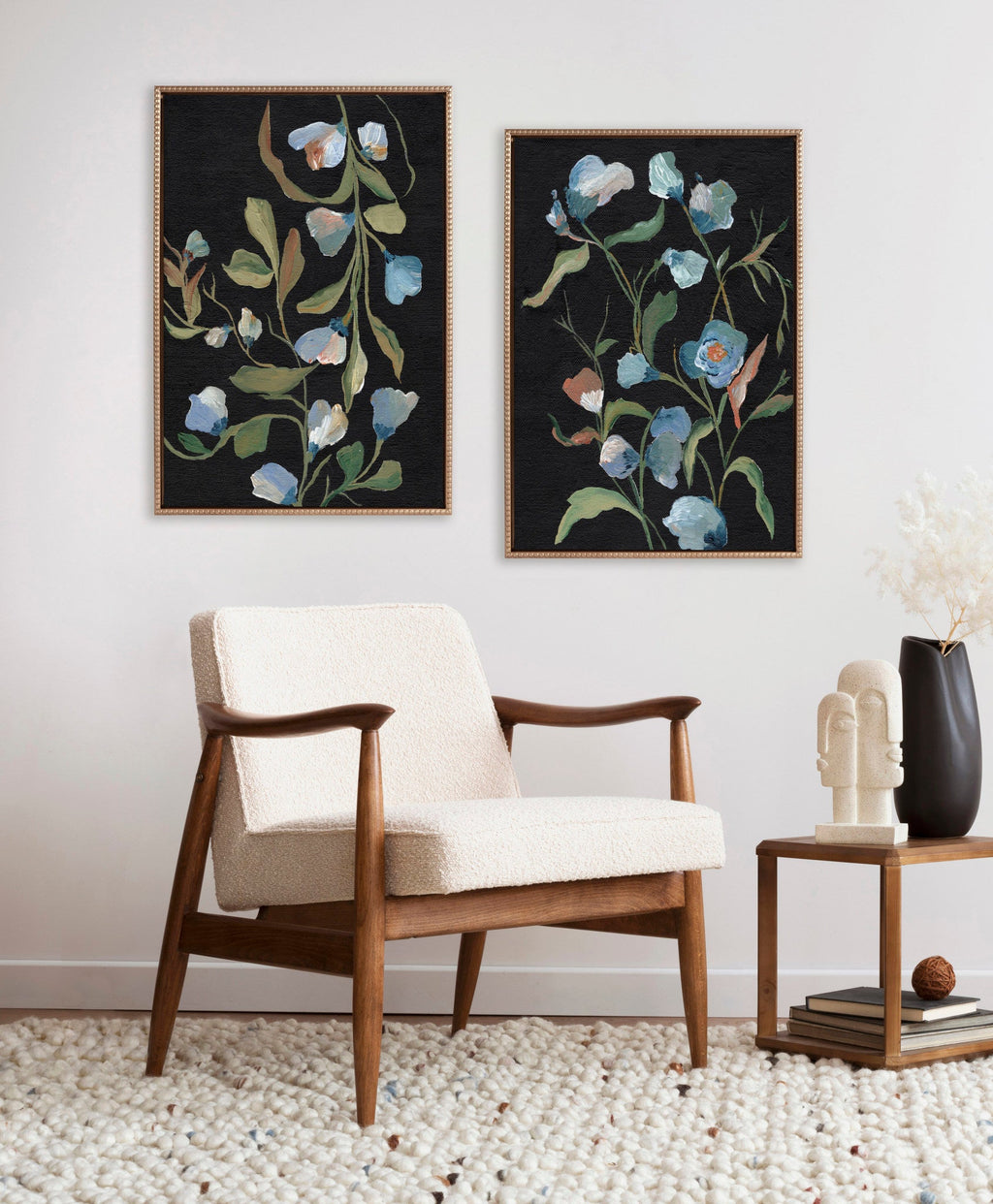 Sylvie Foliage I and Foliage III Framed Canvas Art Set by Nikita Jariwala