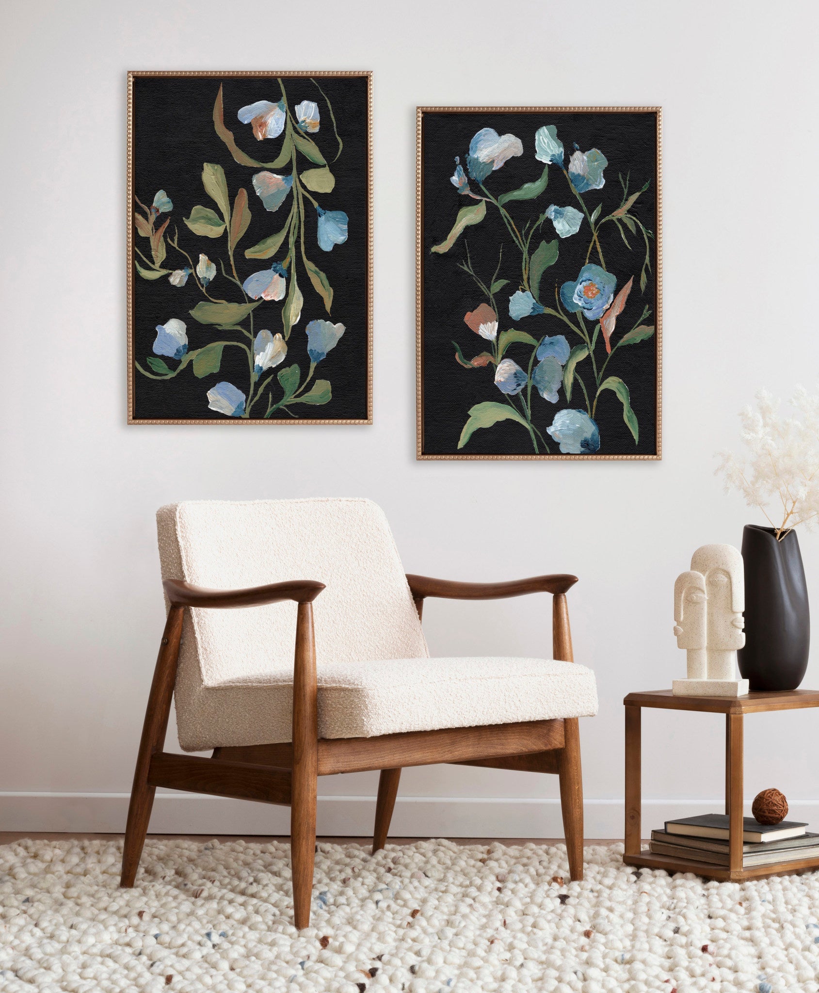 Sylvie Foliage I and Foliage III Framed Canvas Art Set by Nikita Jariwala