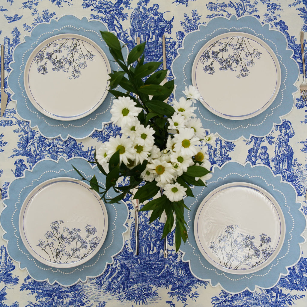 HARMONY BLUE ROUND FABRIC PLACEMAT (Set Of 4)