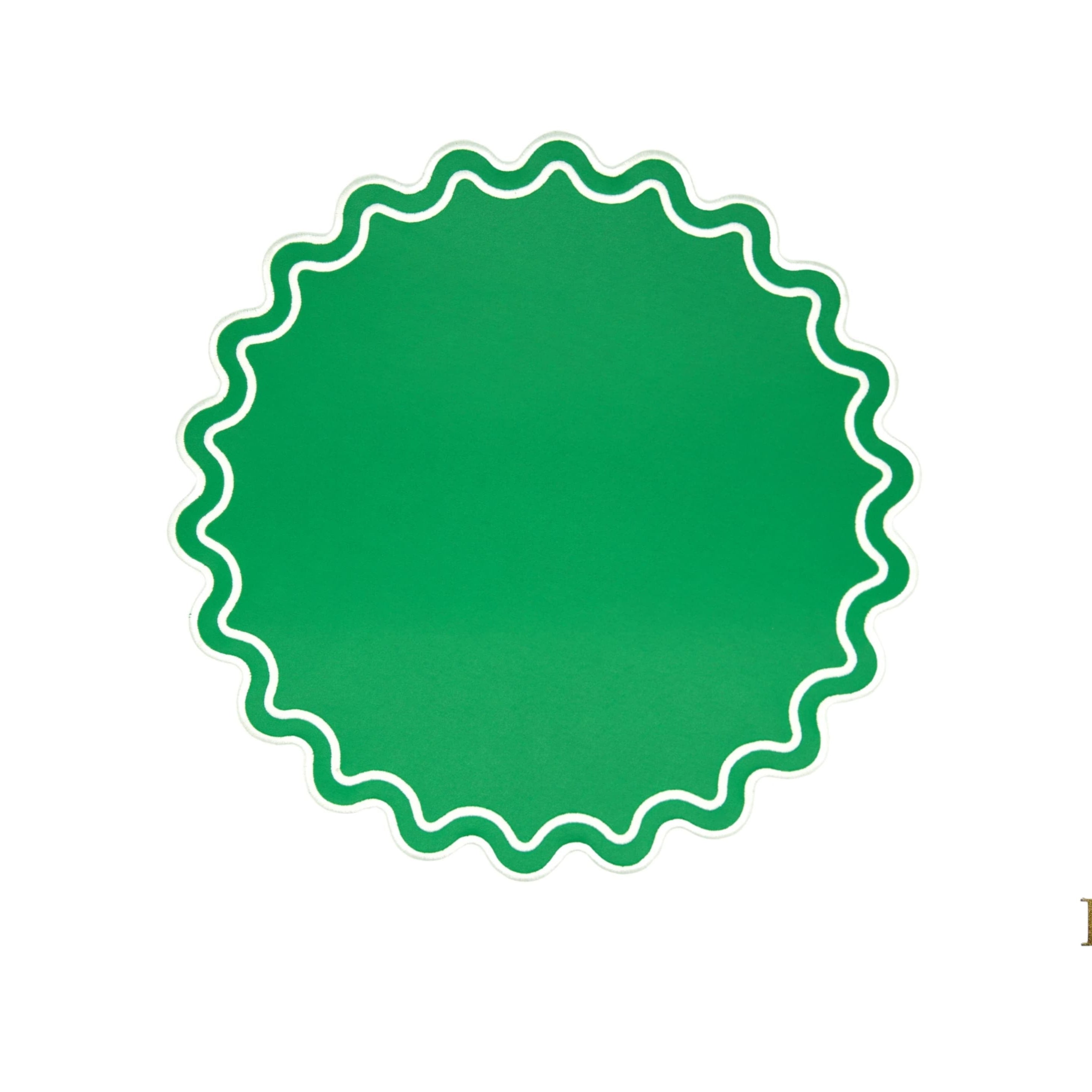 SOLACE GREEN FAUX LEATHER PLACEMAT (Set Of 4)