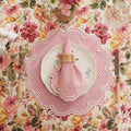 MAGNOLIA PINK GINGHAM WHITE TRIM PLACEMAT & NAPKIN SET (Set Of 4)