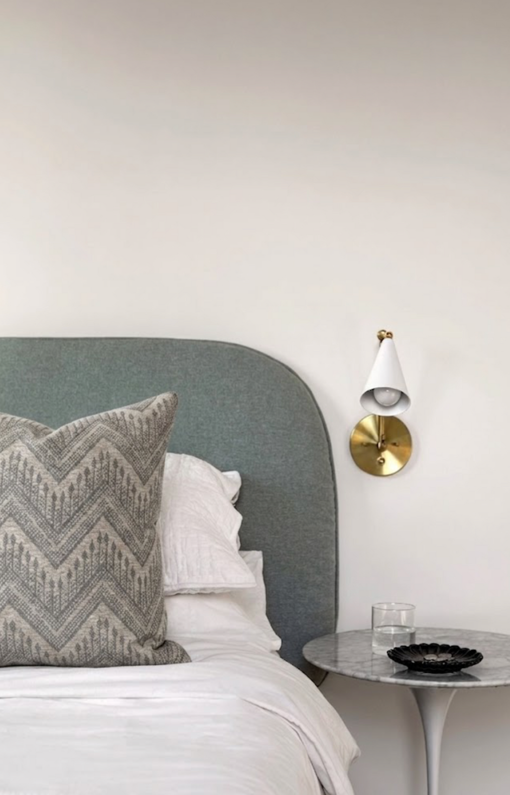 Mali Chevron Woven Pillow Cover in Slate