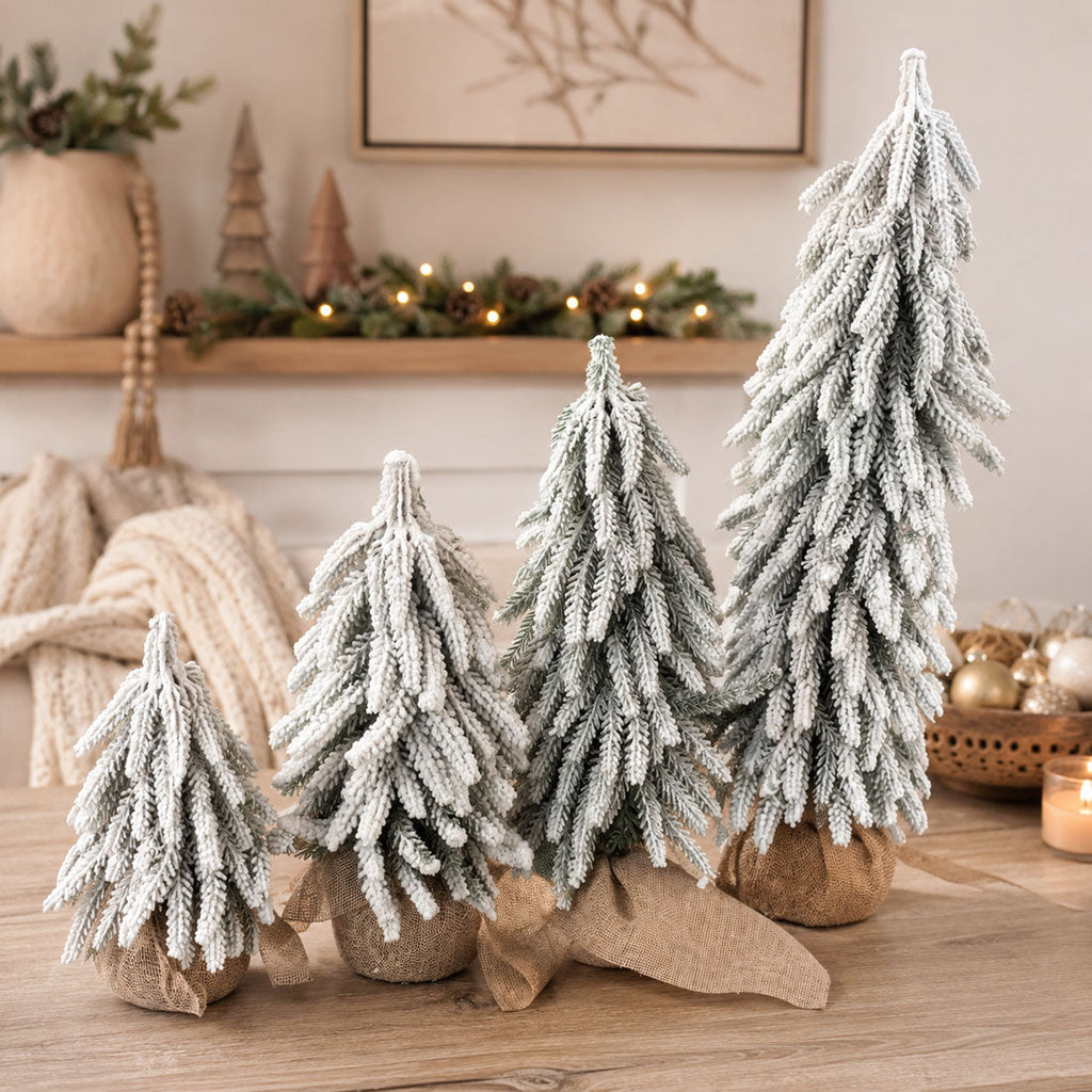 Flocked Mini Christmas Trees