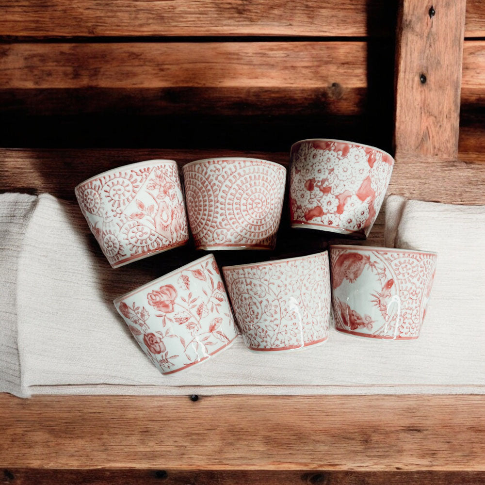 Mini Pink Hand-Painted Porcelain Cachepots