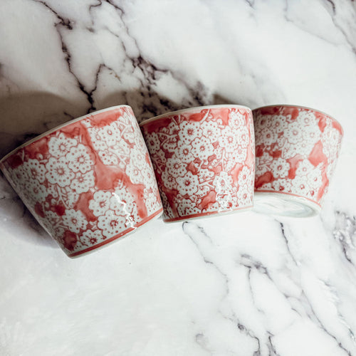 Mini Pink Hand-Painted Porcelain Cachepots