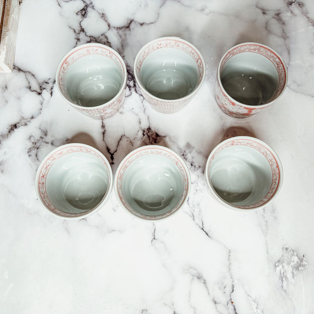 Mini Pink Hand-Painted Porcelain Cachepots