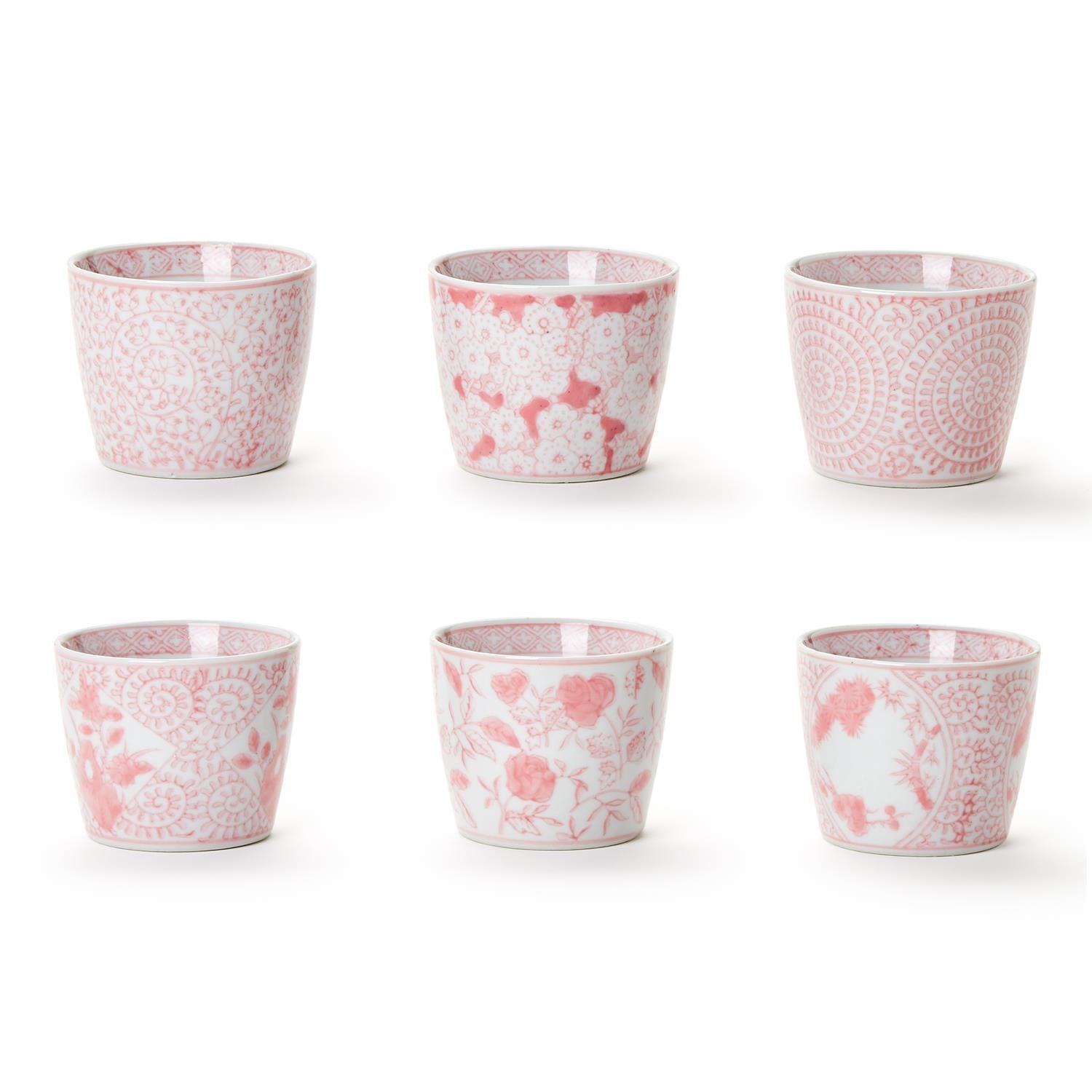 Mini Pink Hand-Painted Porcelain Cachepots