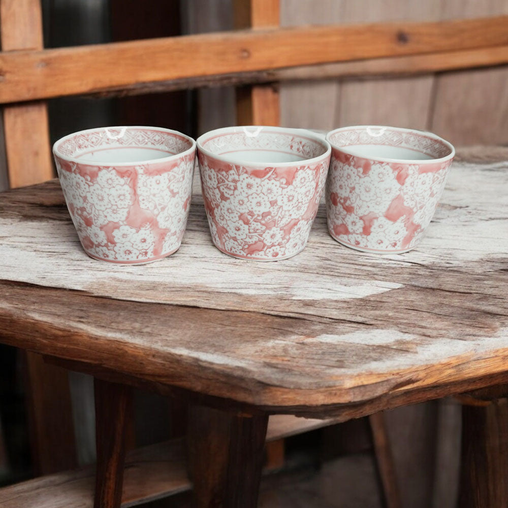 Mini Pink Hand-Painted Porcelain Cachepots