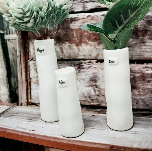 Mini Porcelain Bud Vase Gift Set — Set of 3