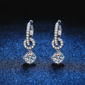 Moissanite 925 Sterling Silver Diamond Drop Earrings For Women Wedding Party