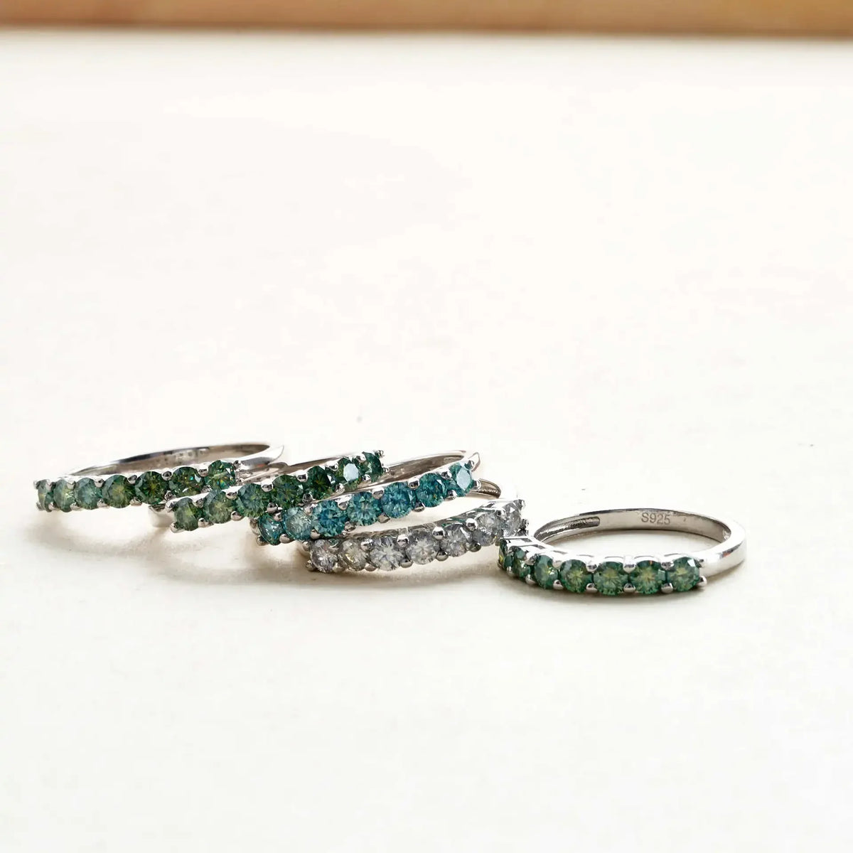 4.5ct Moissanite 925 Sterling Silver Bridal Jewelry Set Ring Necklace Earrings